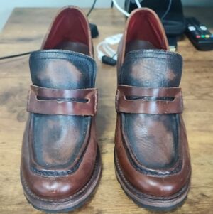 Freebird by Steven Bristol Brown Leather Loafers Size 10